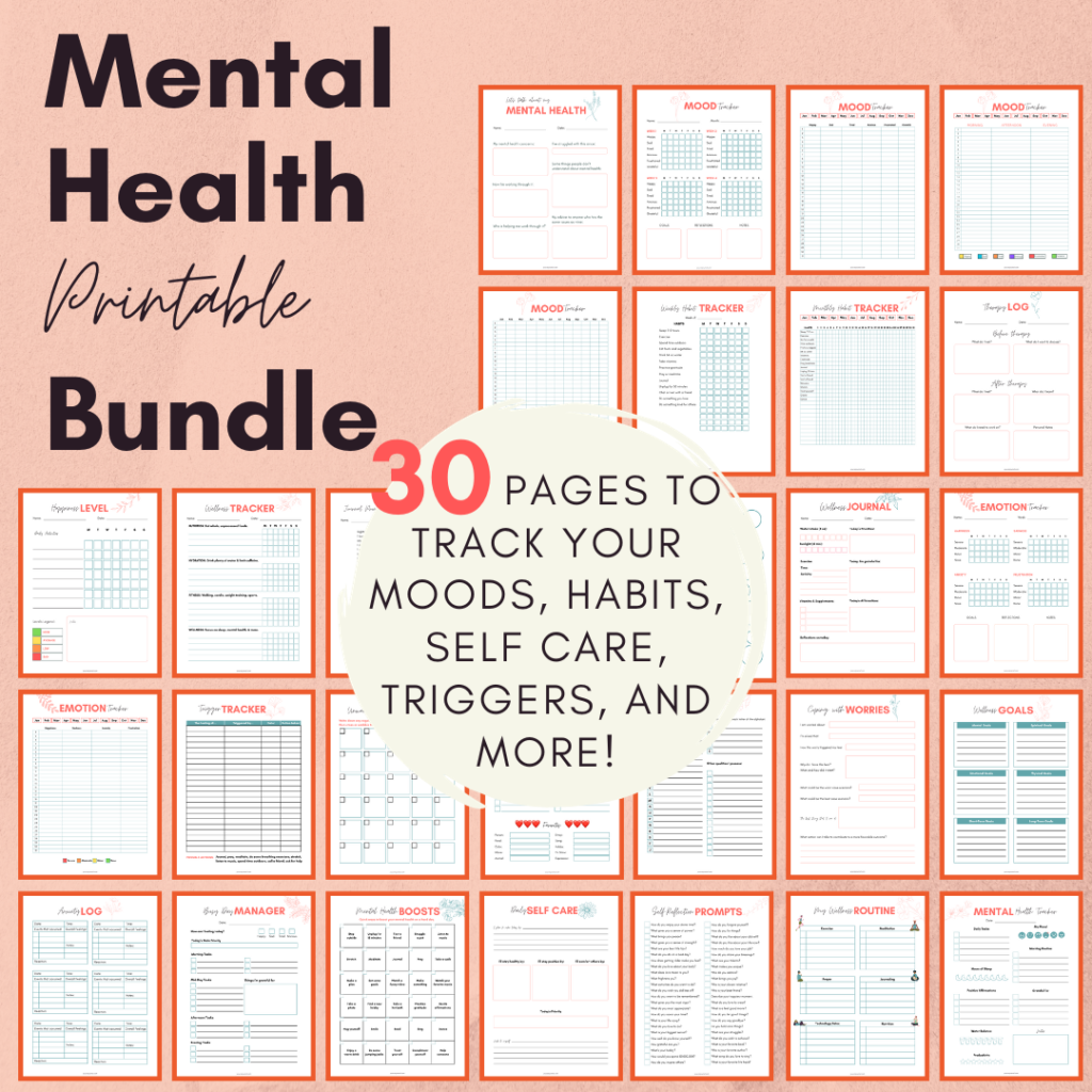 Mental Health Printable Journal Bundle